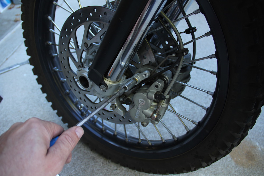 removal of caliper with KTM tool kit