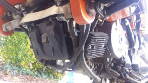 Getting to the battery under the KTM 950 Adventure