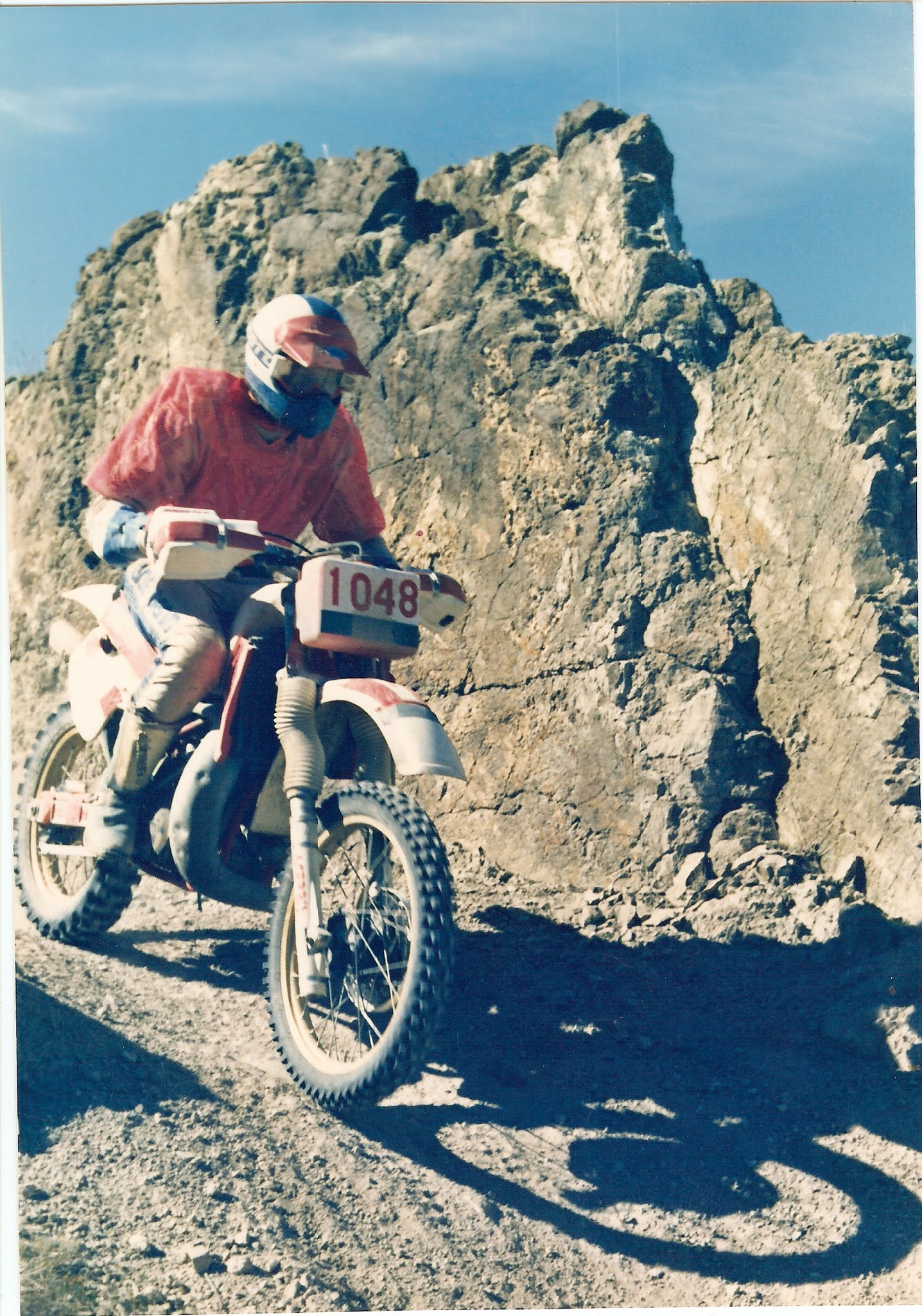 Mike on his YZ 250 close to Vegas in 1989