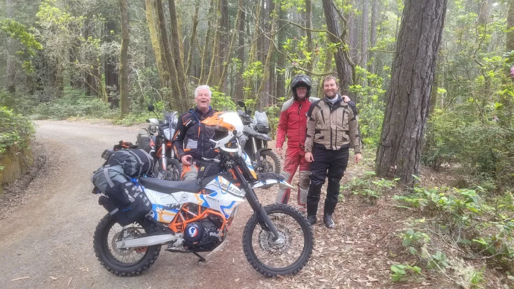 Stopping for a break in Kruse-Rhododendron State Park